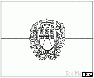 Colorear Bandera de San Marino