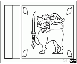 Colorear Bandera de Sri Lanka