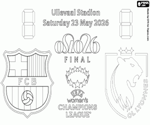 Colorear Barcelona-OL Lyonnes, final 2026