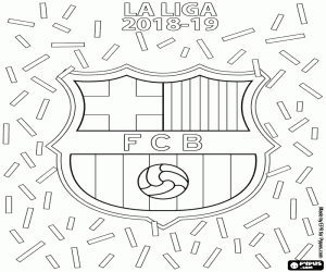 Colorear Barça, campeón 2018-2019