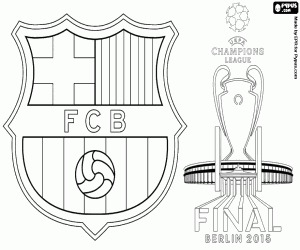 Colorear Barça, campeón Champions 2015
