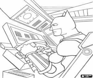 Colorear Batman en el batmóvil