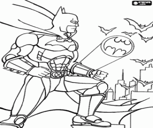 Colorear Batman y los murciélagos
