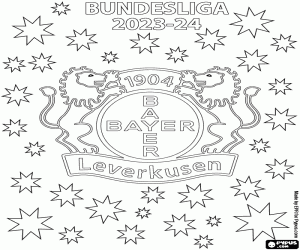 Colorear Bayer Leverkusen,campeón 2023-24