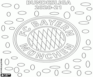 Colorear Bayern, campeón 2020-2021