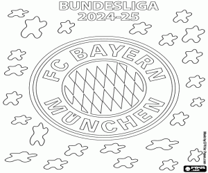 Colorear Bayern Munich,Bundesliga 2024-25