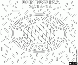 Colorear Bayern Munich, campeón 2018-2019