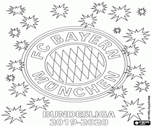 Colorear Bayern Munich, campeón 2019-2020