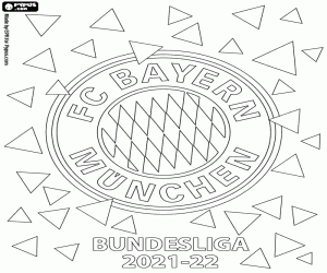 Colorear Bayern Munich, campeón 2021-2022
