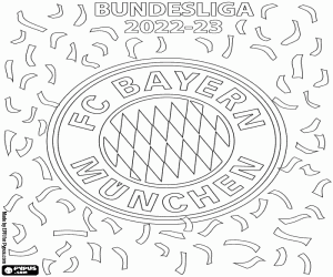 Colorear Bayern Munich, campeón 2022-2023