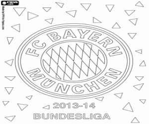 Colorear Bayern Múnich, campeón 2013-2014