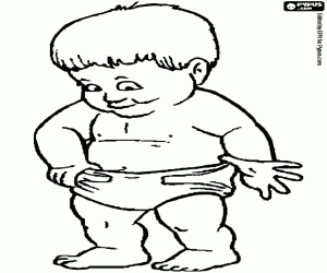 Colorear El bebé en sus primeros pasos