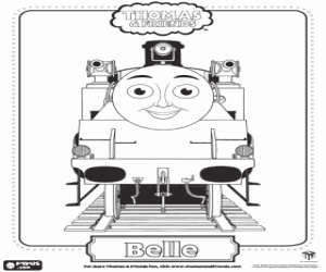 Colorear Belle,locomotora amiga de Thomas