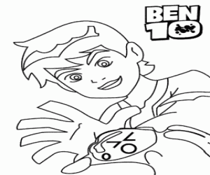Colorear Ben 10 y el Omnitrix