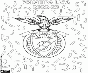 Colorear Benfica, campeón 2022-2023