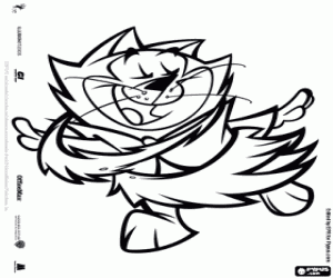 Colorear Benito, el gato bailarina