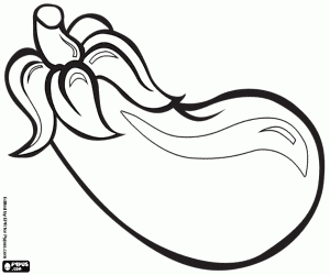 Colorear La berenjena es de color morado