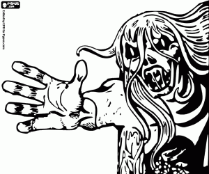 Colorear Una bestia en Halloween