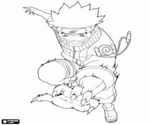 Colorear La bestia salvaje Naruto Kyuubi