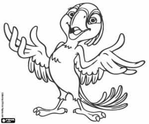 Colorear Bia, la hija pequeña de Blu y Jewel