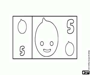 Colorear Billete de 5, el más pequeño