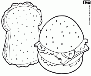 Colorear Dos bocadillos