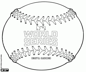 Colorear Bola de béisbol de World Series