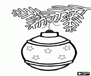 Colorear Una bola decorada con estrellas 