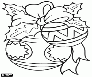 Colorear Bolas navideñas con un lazo