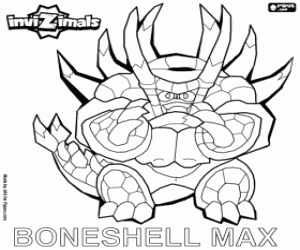 Colorear Boneshell Max, un Invizimal Tai