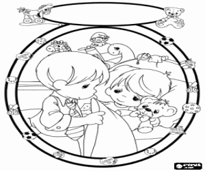 Colorear Un bonito dibujo para los padres