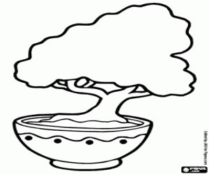 Colorear Un bonsai japonés