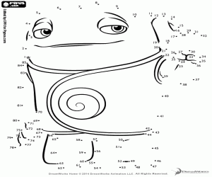 Colorear El boov Oh, une los puntos