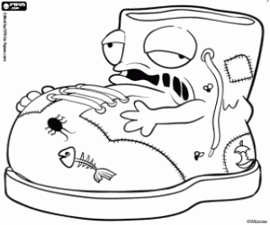 Colorear Una bota pútrida, Trash Pack