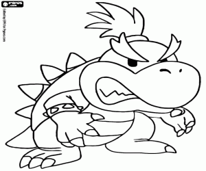 Colorear Bowser Jr o Bowsy, Super Mario