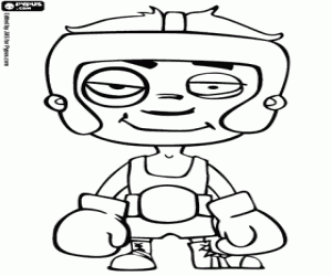 Colorear Boxeador despues del combate