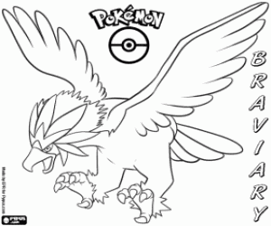 Colorear Braviary, una águila del Pokémon