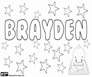 Colorear Brayden, nombre gaélico