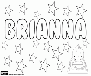 Colorear Brianna, nombre inglés