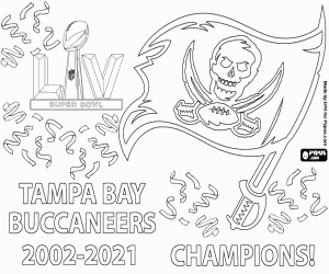 Colorear Buccaneers, Super Bowl 2021