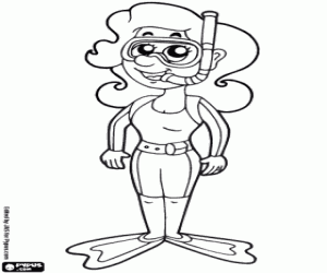 Colorear Buceadora