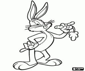 Colorear Bugs Bunny, conejo Looney Tunes