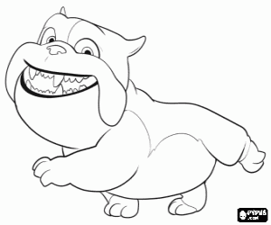 Colorear El bulldog Luiz del filme Rio