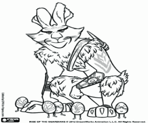 Colorear Bunny, conejo de Pascua