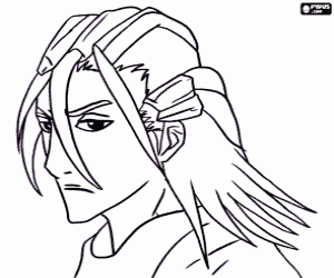 Colorear Byakuya Kuchiki,personaje Bleach