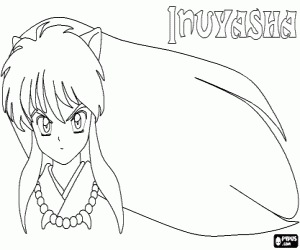 Colorear La cabellera de Inuyasha