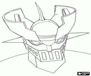 Colorear La cabeza de Mazinger Z