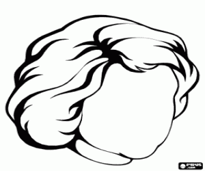 Colorear Cabeza de mujer sin rostro