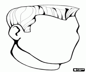 Colorear Una cabeza masculina sin cara