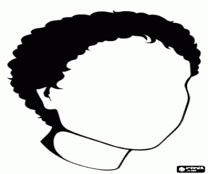 Colorear Cabeza sin rostro de una mujer
